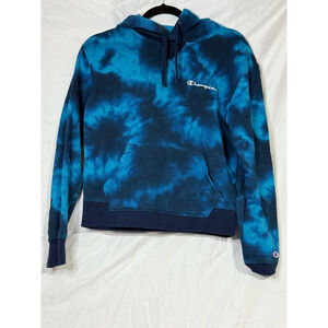 Women's Champion Tie Dye Hoodie XS Blue